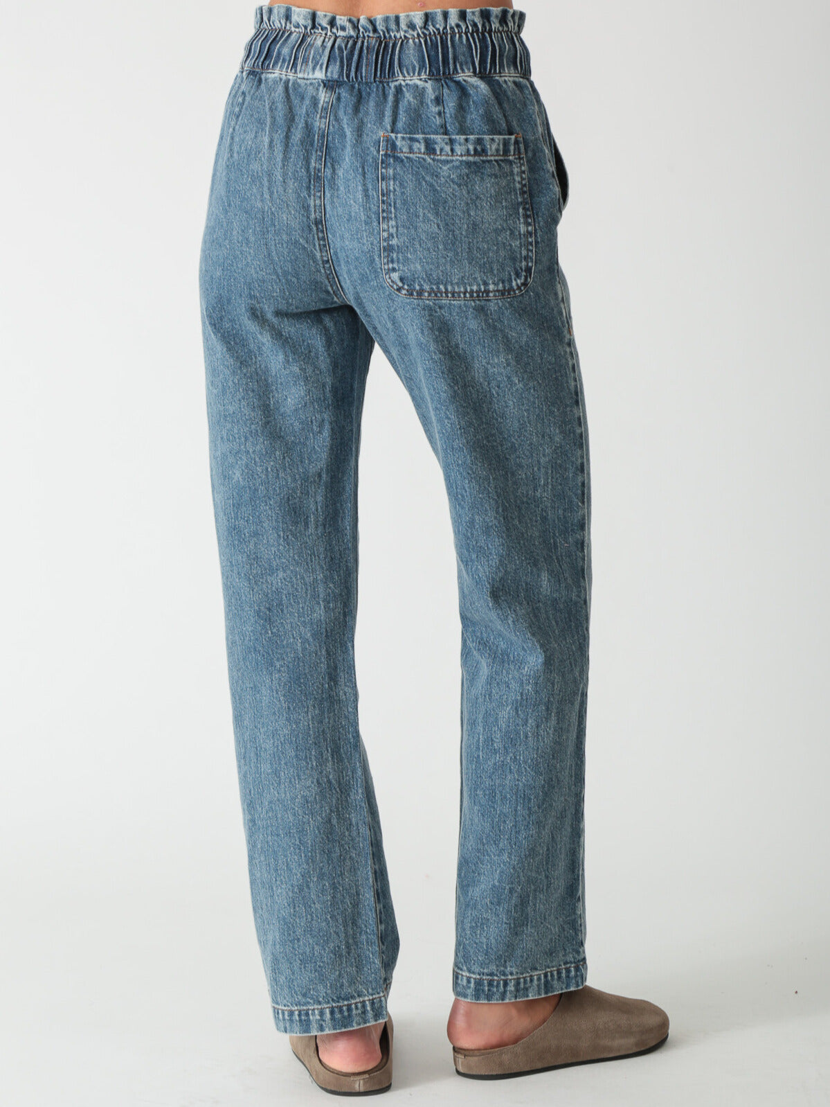 パンツ PWA LINEN MIX DENIM TROUSERS (Blue) PWA LINEN MIX DENIM
