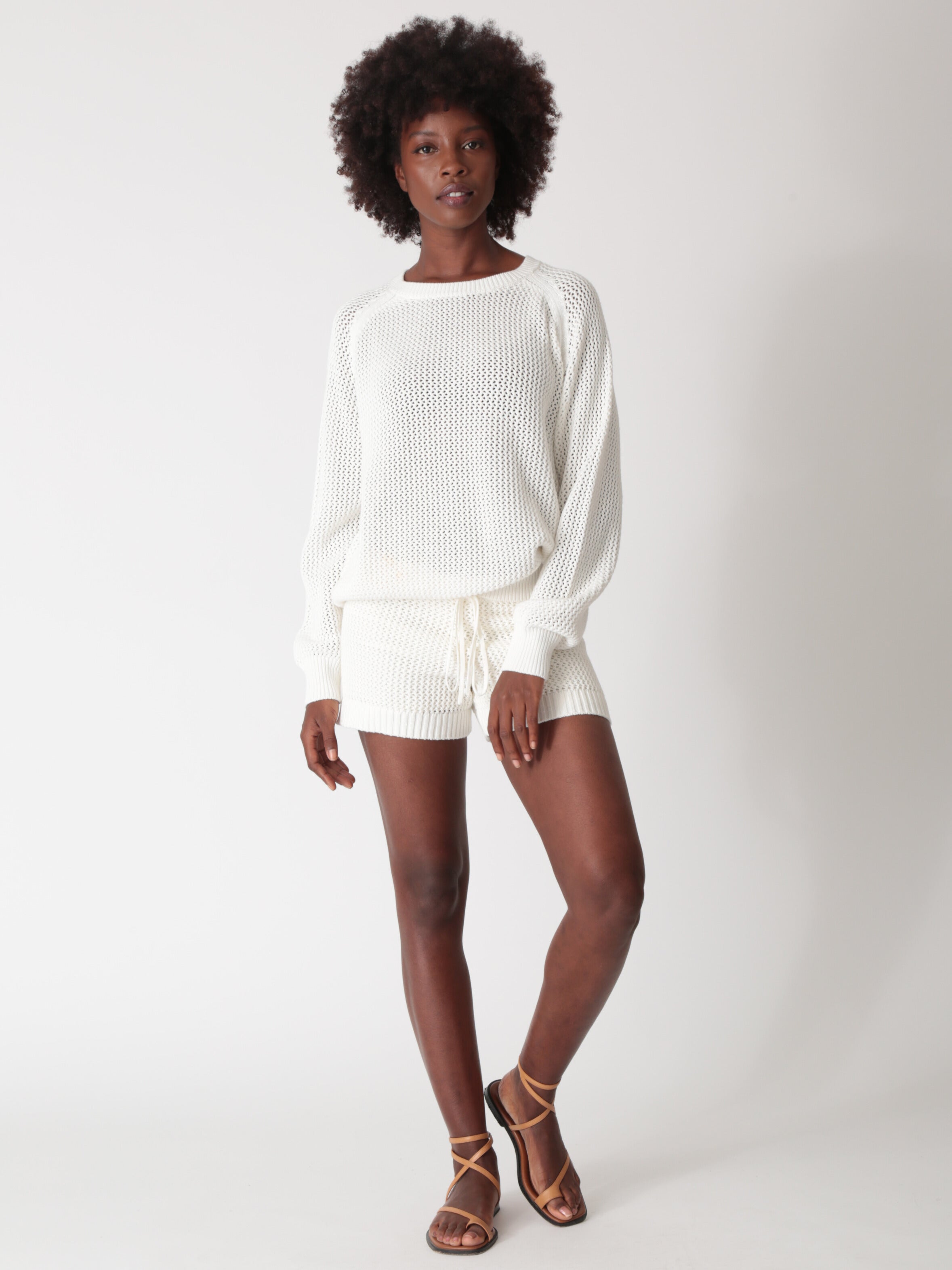 Suzie Short-Crochet Ivory – Electric & Rose Clothing