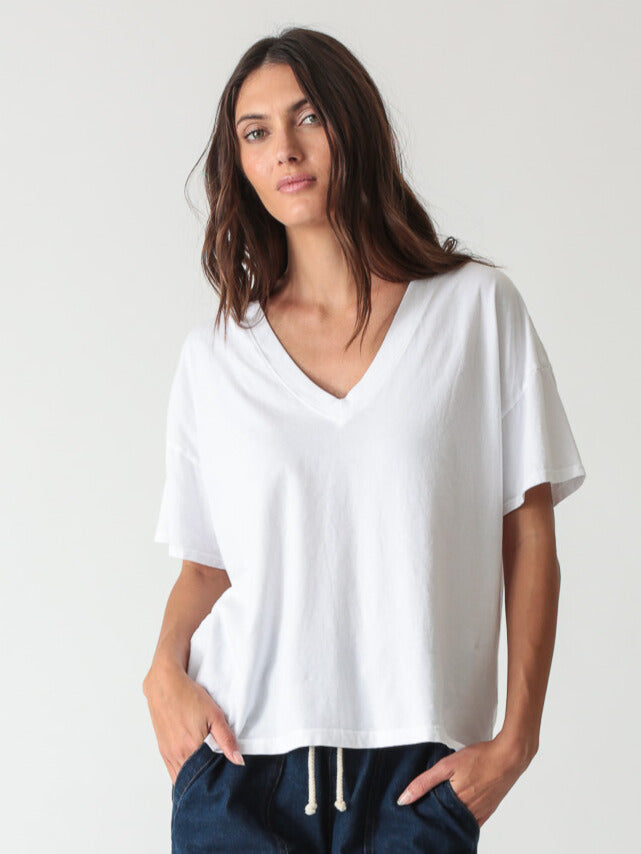 Chase V-Neck Tee - Cloud