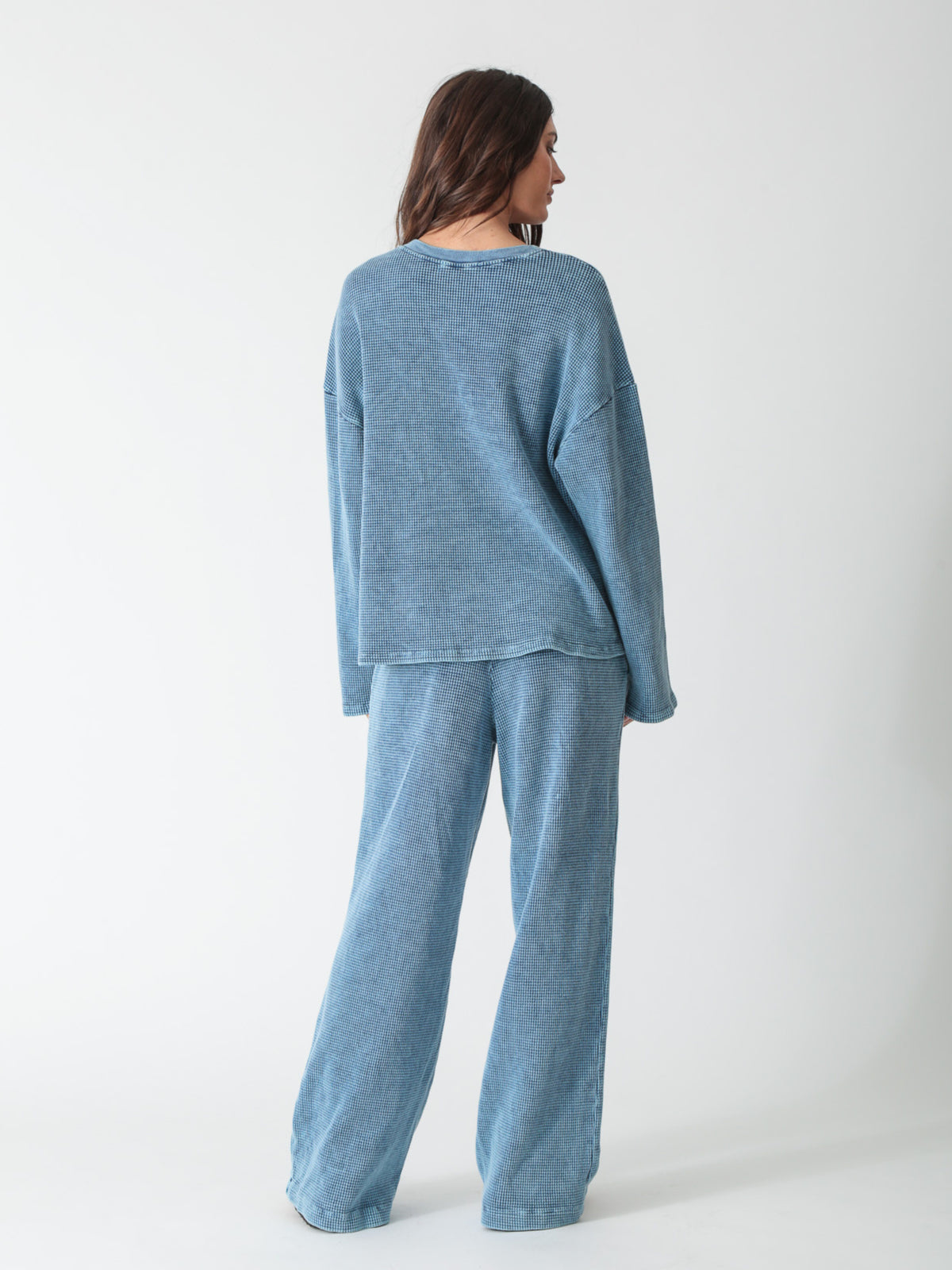 Kate Thermal Henley - Acid Indigo